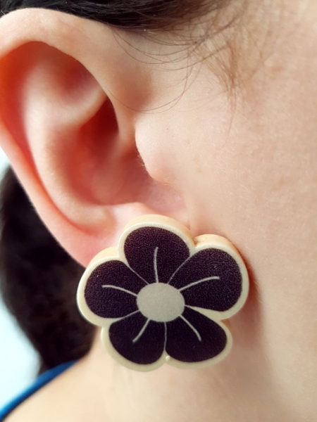 große Blumen Ohrstecker flower